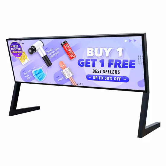 Smart Sleek Rack Display LCD Digital Shelf Edge Ultra Wide Stretched Bar Display Screen with Built-in Android System