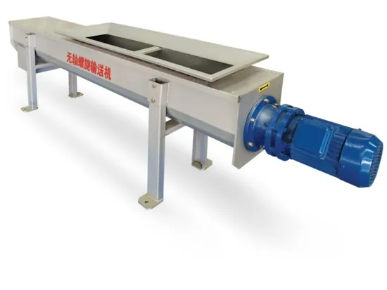 Dewatered Water U Type Sludge Cake Shaftless Screw Spiral Conveyor
